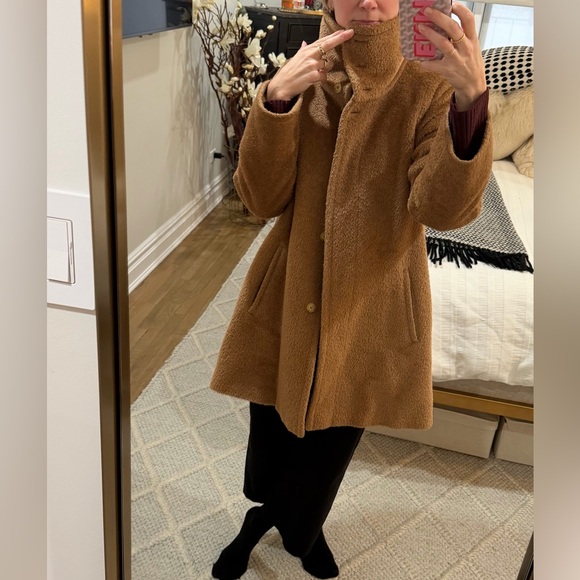 Max Mara Alpaca Camel Teddy Swing Coat 2 4 XS S - Picture 4 of 10